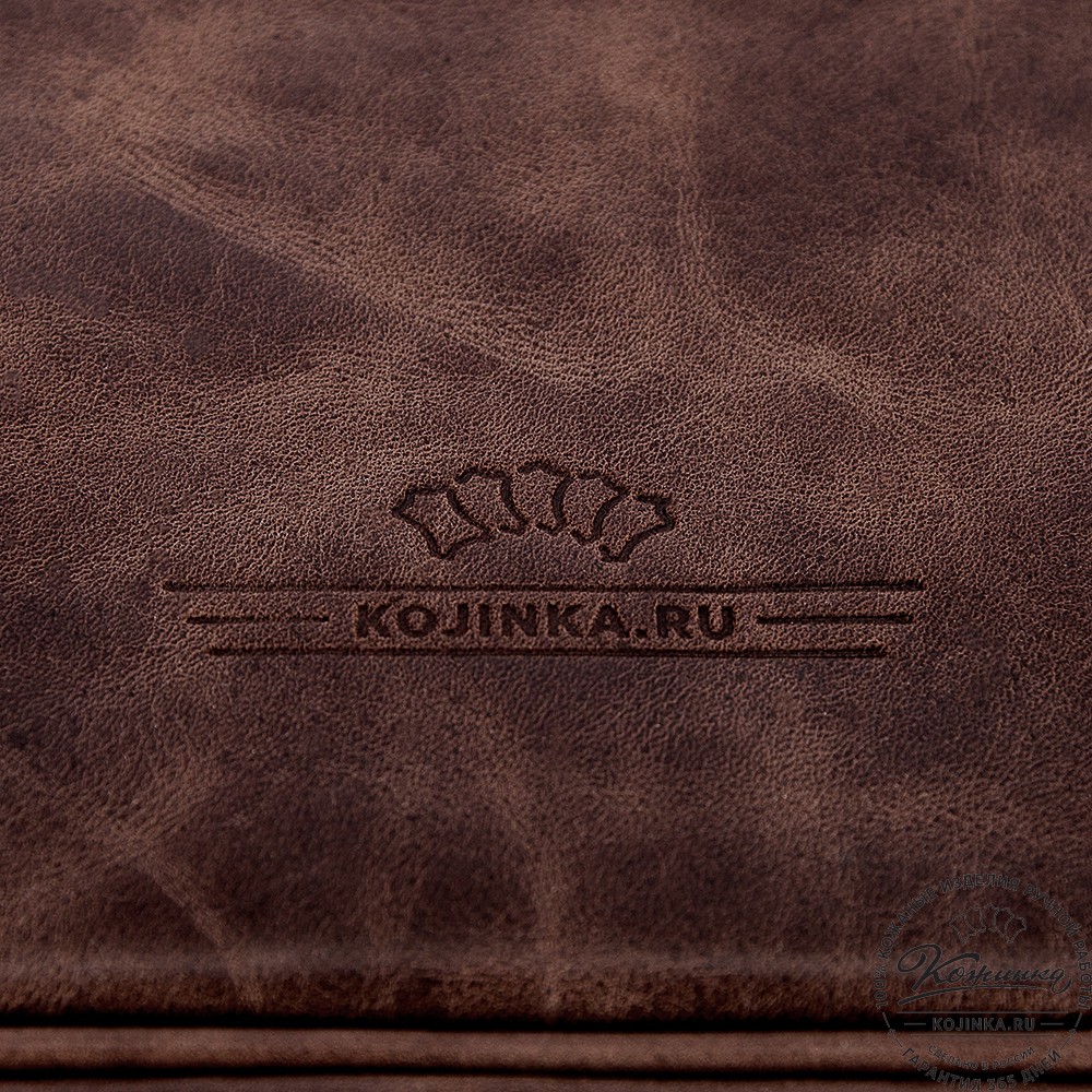 Кожаный портфель "Сталкер" (тёмно-коричневый антик)