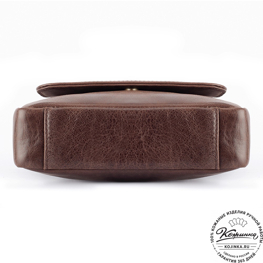 Мужская кожаная сумка "Вильнюс" (коричневая)