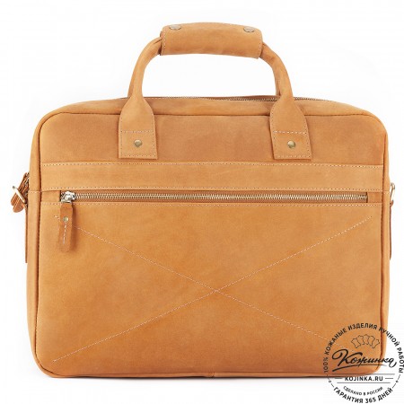 Кожаная деловая сумка "Андерсон" (коричневый крейзи) 