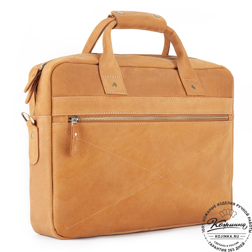 Кожаная деловая сумка "Андерсон" (коричневый крейзи)