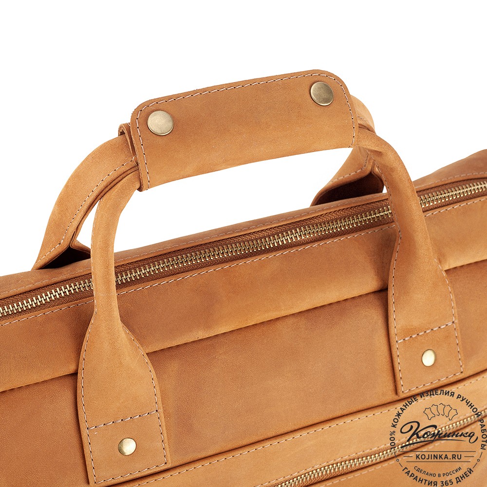 Кожаная деловая сумка "Андерсон" (коричневый крейзи)