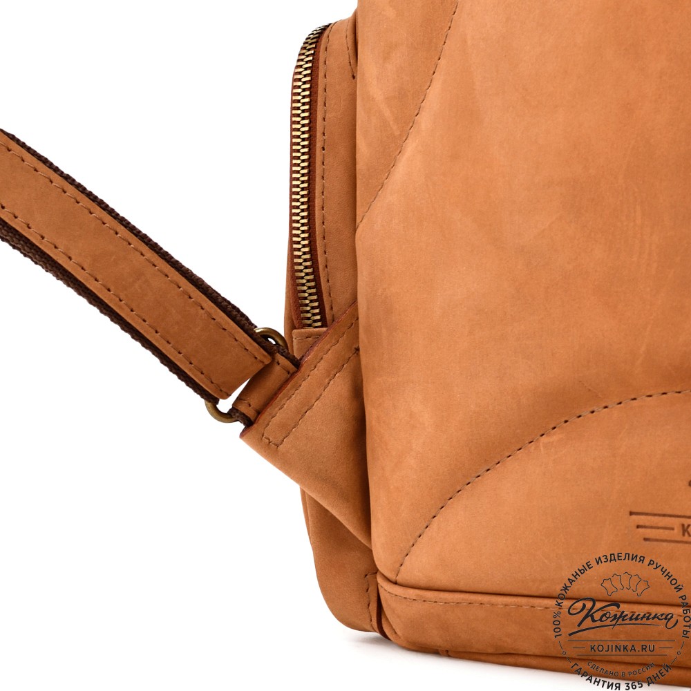  Кожаный рюкзак "Дионис" (рыжий крейзи)