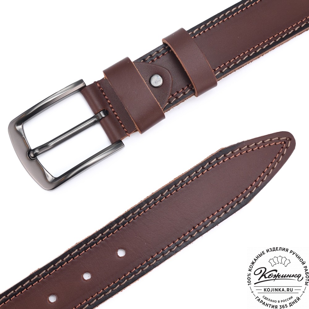 Кожаный ремень "Пилигрим" (коньяк)