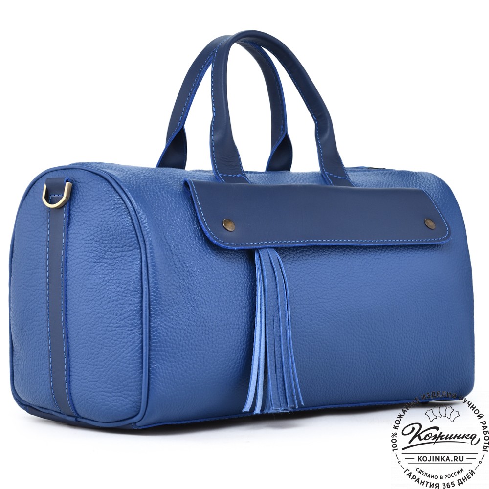 Женская кожаная сумка "Византия" (синий)
