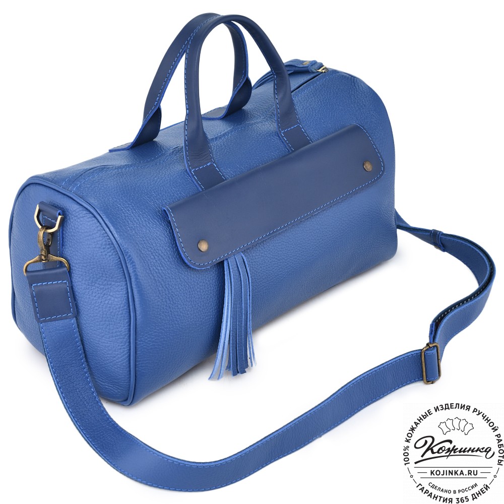 Женская кожаная сумка "Византия" (синий)
