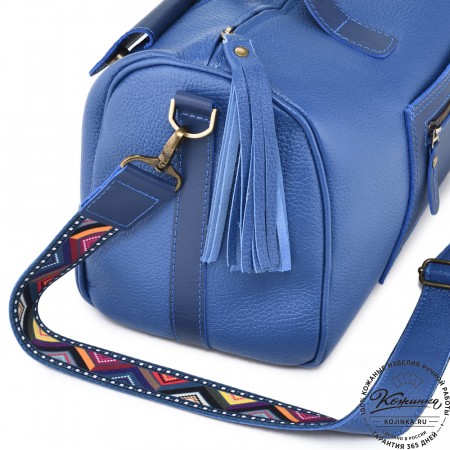 Женская кожаная сумка "Византия" (синий)
