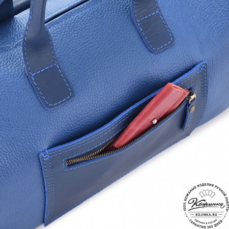 Женская кожаная сумка "Византия" (синий)