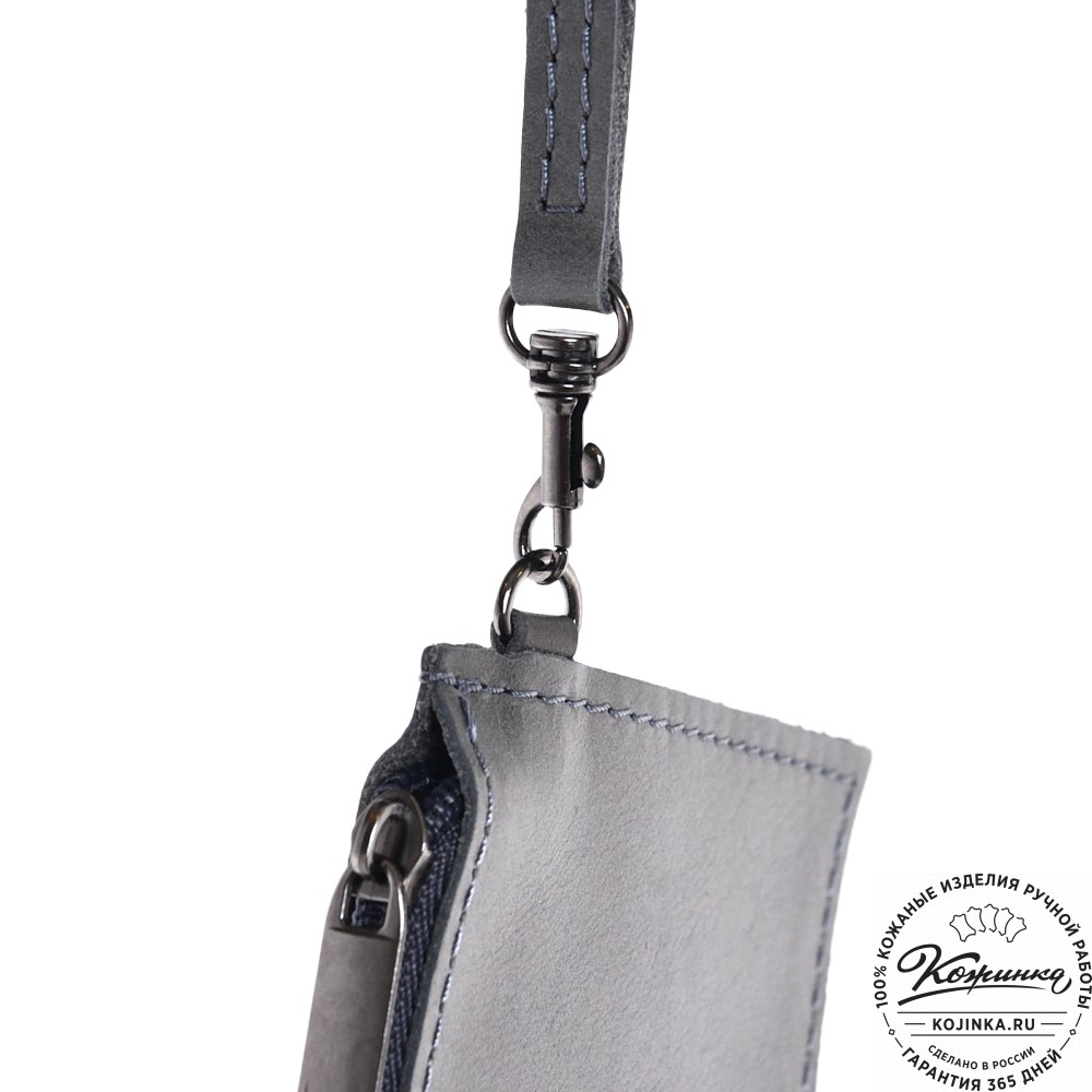  Женский кожаный рюкзак "Паулина" (серый)