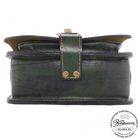 Кожаная сумка ручной работы "Джульетта-нью" (зелёный глянец)