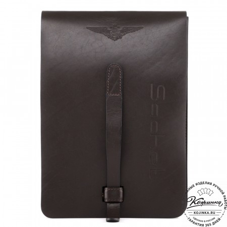 Кожаная сумка "Штурман" (тёмно-коричневая)