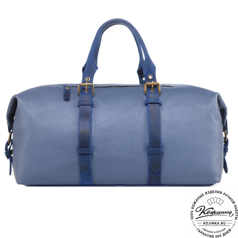 Кожаная дорожно-спортивная сумка Вашингтон (джинс)