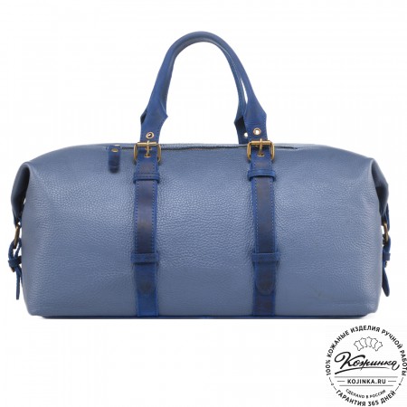 Кожаная дорожно-спортивная сумка Вашингтон (джинс)