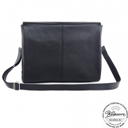  Кожаная сумка через плечо "Бавария" (черная) 