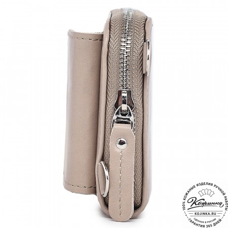  Кожаный клатч "Чукотка" (бежевый гладкая кожа)