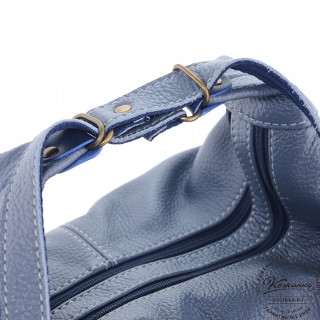  Женская кожаная сумка-трансформер "Ливадия" (джинс) 