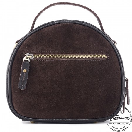 Женская кожаная сумка "Селин" (темно-коричневая)