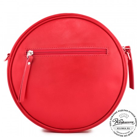  Женская кожаная сумка "Дарья" (красная) 