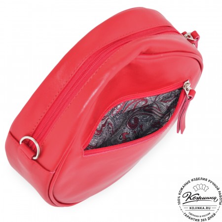  Женская кожаная сумка "Дарья" (красная) 