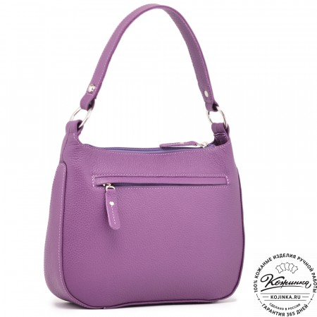  Кожаная женская сумка "Каролина" (темная сирень)