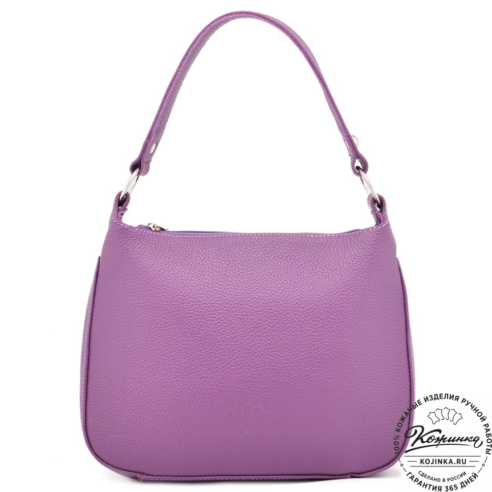  Кожаная женская сумка "Каролина" (темная сирень)