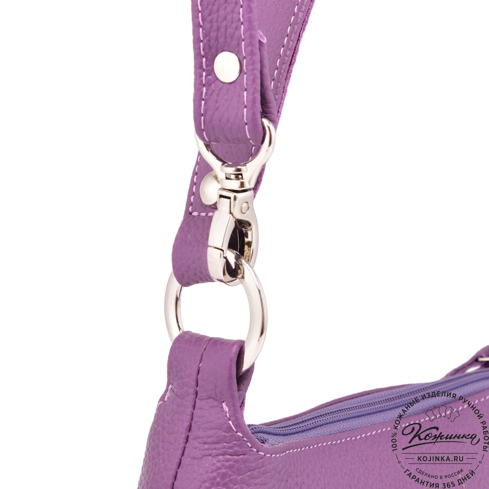  Кожаная женская сумка "Каролина" (темная сирень)