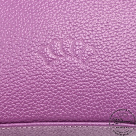  Кожаная женская сумка "Каролина" (темная сирень)