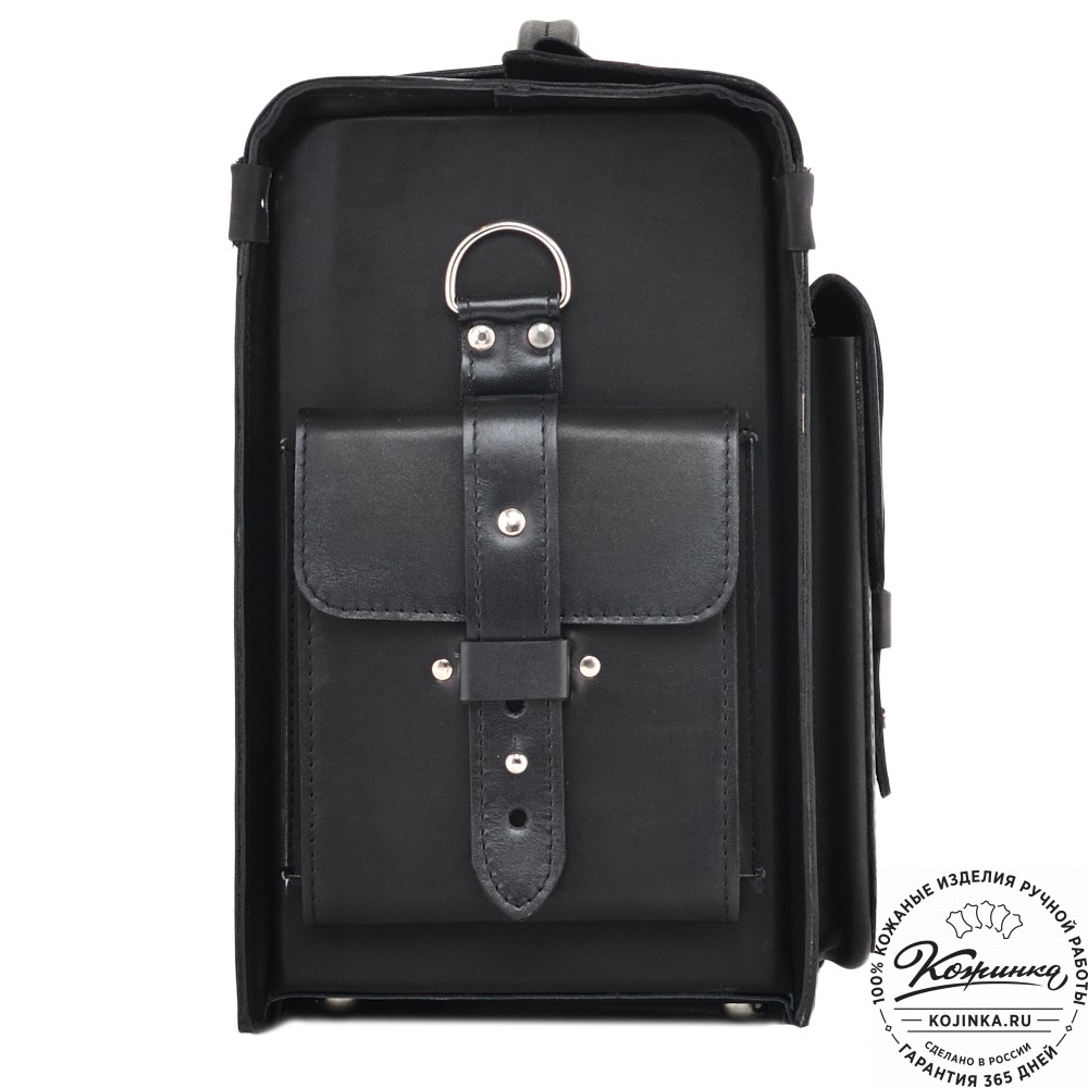 Кожаный портфель-кофр "Корлеоне" (чёрный)