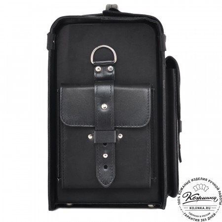 Кожаный портфель-кофр "Корлеоне" (чёрный)