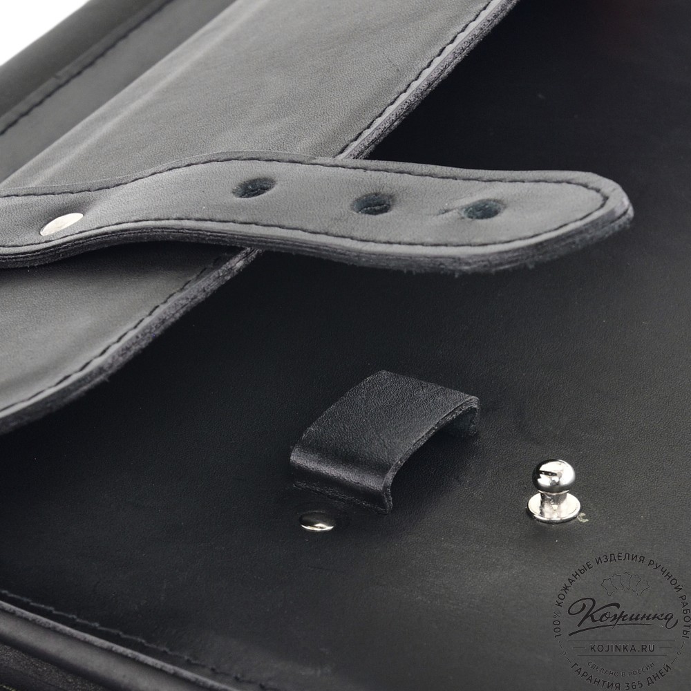 Кожаный портфель-кофр "Корлеоне" (чёрный)