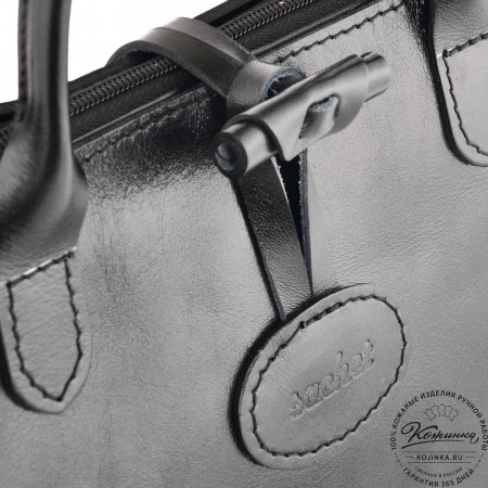  Женская кожаная сумка "Шампань" (черная)