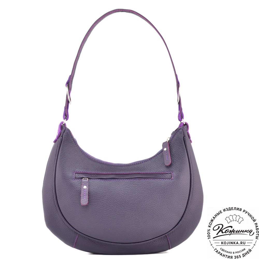  Женская кожаная сумка "Валенсия" (сирень-бордо) 