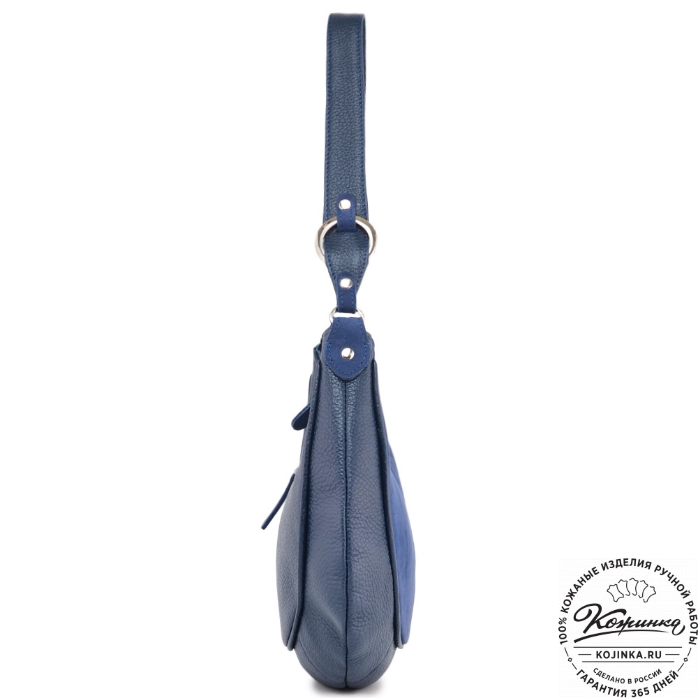  Женская кожаная сумка "Валенсия" (синяя)