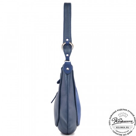  Женская кожаная сумка "Валенсия" (синяя)
