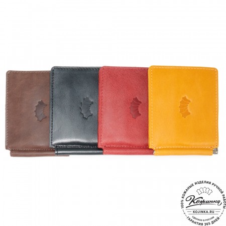 Кожаный зажим для денег "Бремен" (жёлтый)