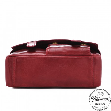 Кожаная  сумка "Фрея" (бордо)