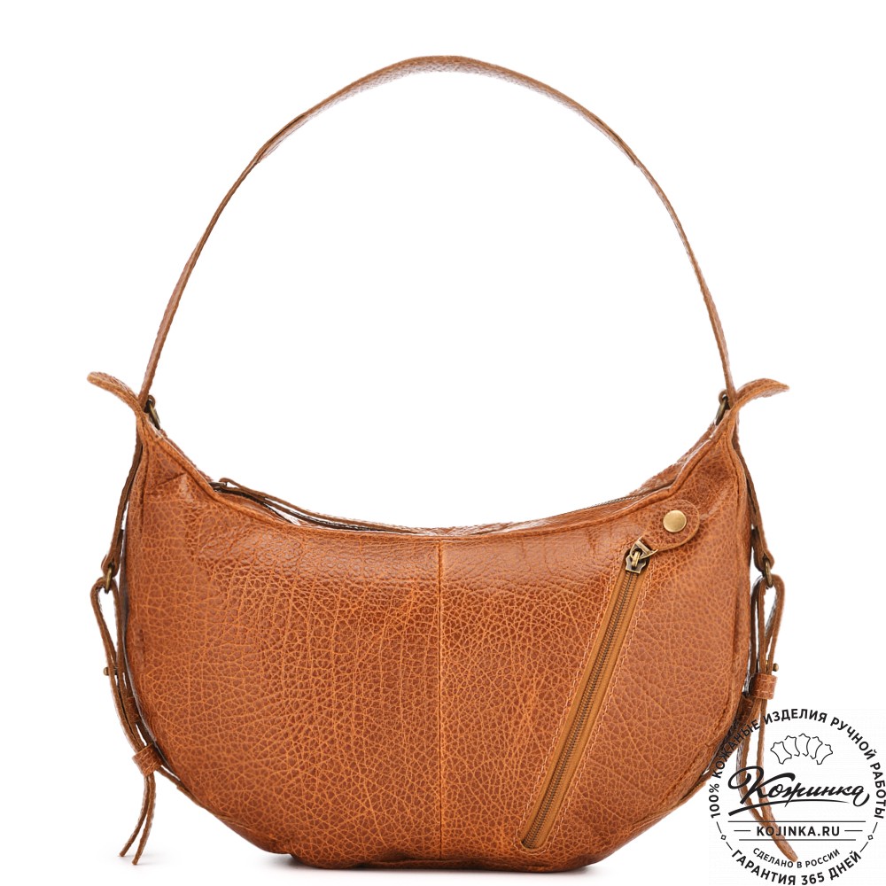  Женская кожаная сумка "Техас" (фактура рыжий)