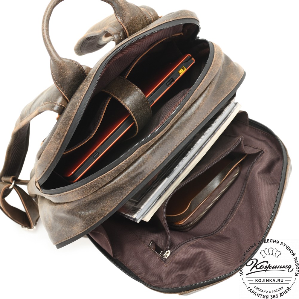 Кожаный рюкзак "Молибден" (коричневая наппа)