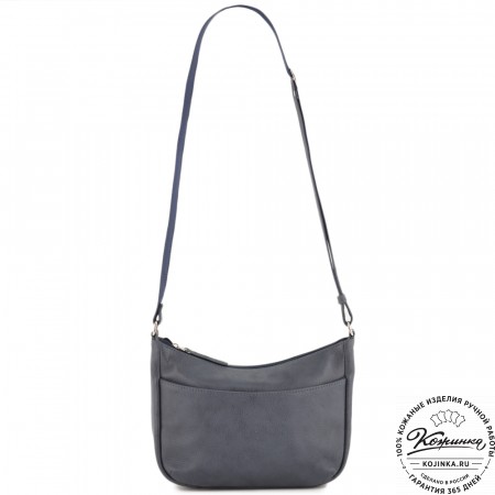 Женская кожаная сумка "Нева" (джинс)