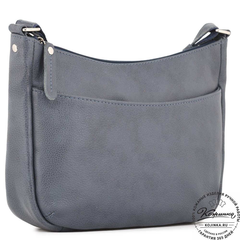Женская кожаная сумка "Нева" (джинс)