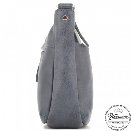 Женская кожаная сумка "Нева" (джинс)