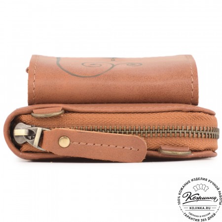 Кожаный клатч "Чукотка" "Исаакиевский собор" (рыжий)