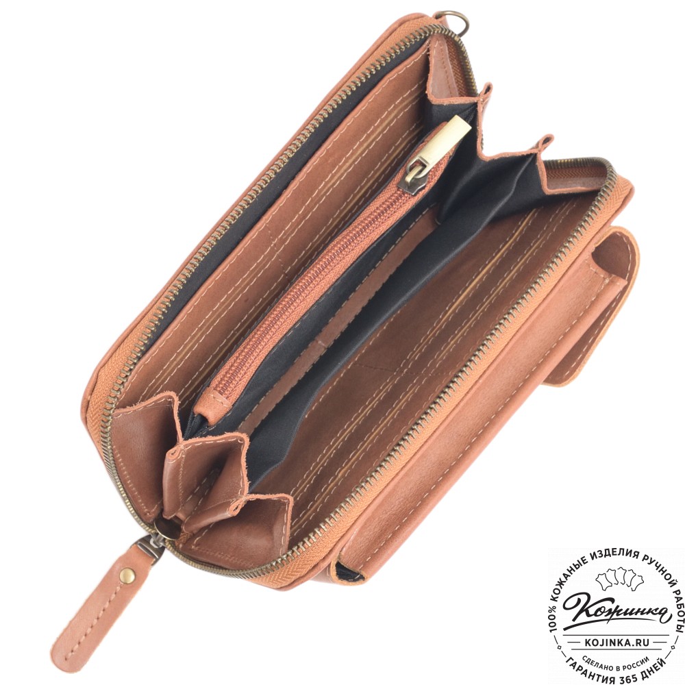 Кожаный клатч "Чукотка" "Исаакиевский собор" (рыжий)