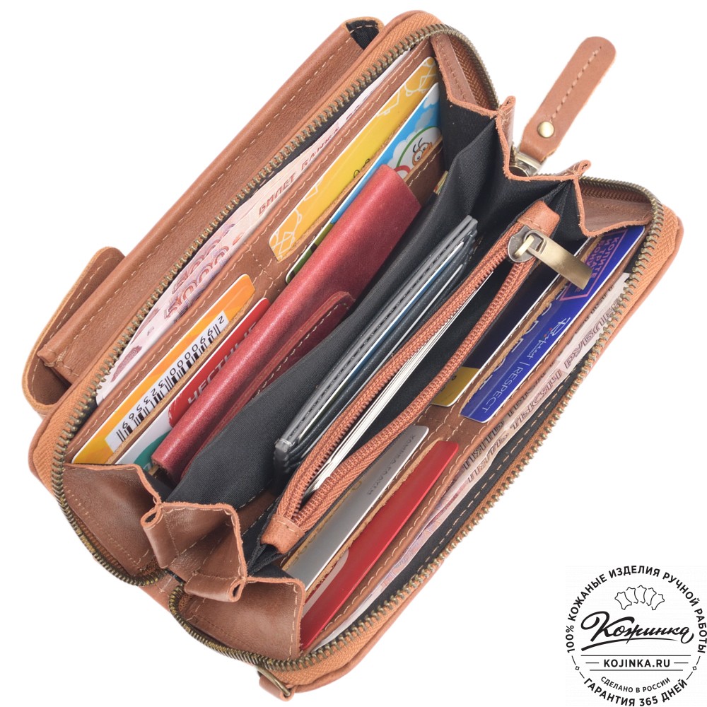 Кожаный клатч "Чукотка" "Исаакиевский собор" (рыжий)