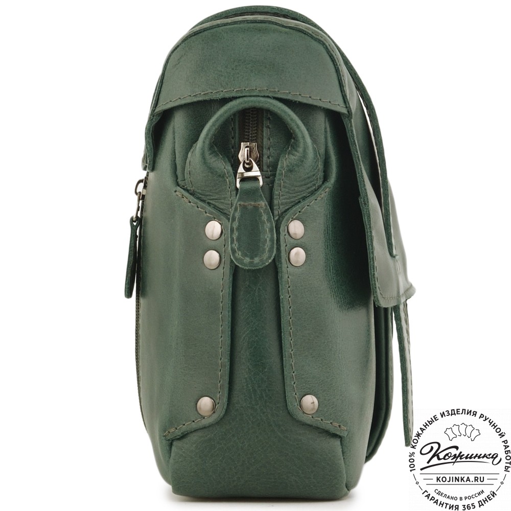Кожаная сумка "Фрея" (зеленая)
