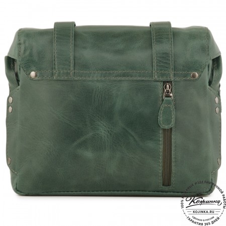 Кожаная сумка "Фрея" (зеленая)