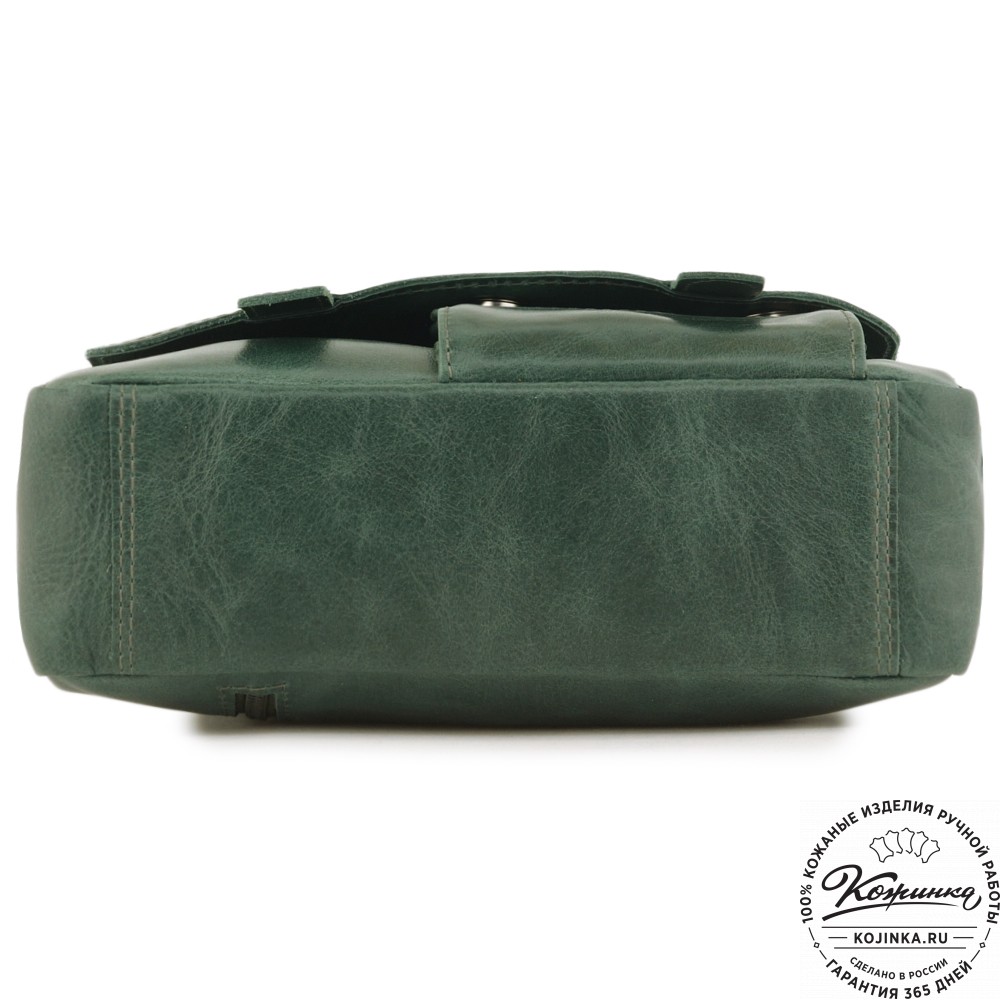 Кожаная сумка "Фрея" (зеленая)