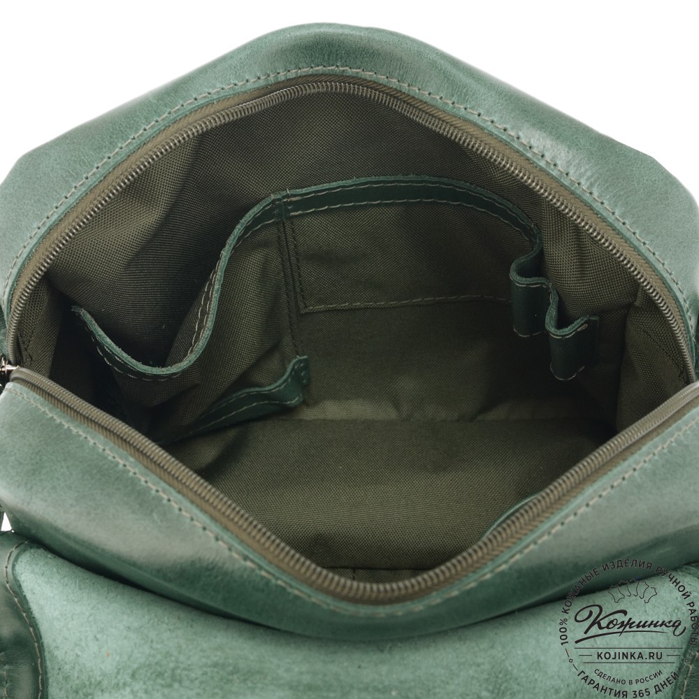 Кожаная сумка "Фрея" (зеленая)