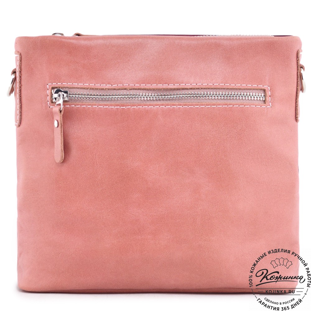 Женская кожаная сумка "Саманта" (бордово-розовый)