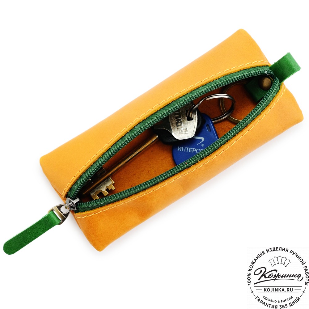 Кожаная ключница «Соло» "Чиполлино" (желтый) 