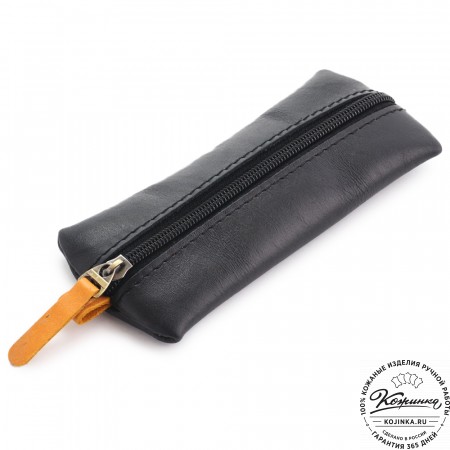  Кожаная ключница «Соло» "Часы" (черный) 